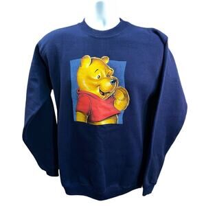 Vintage Winnie The Pooh Disney Store Pullover Fleece Sweater Sze Small